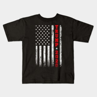 Trump 2020 American Flag Vintage Shirt Kids T-Shirt